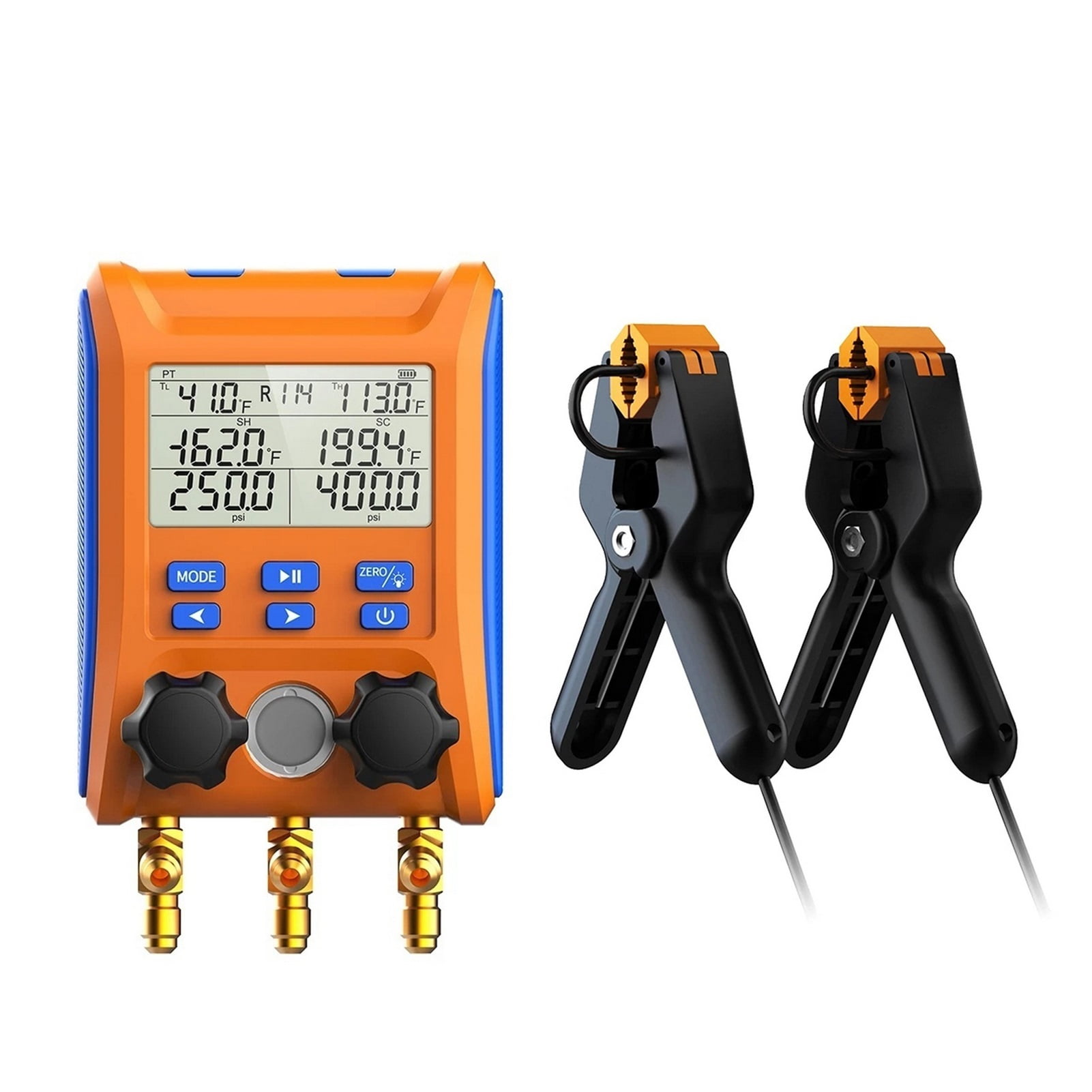 Digital Manifold Gauge HVAC Pressure Gauge Plus Fluoride Table Instrument For Cold Storage Refrigerant Air Conditioning Tools ,Accuracy
