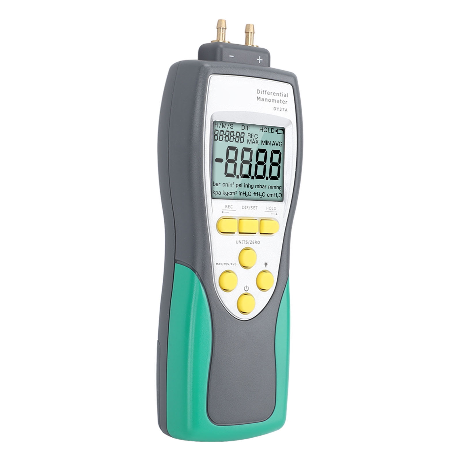 Digital Manometer, 11 Units High Accuracy Gas Pressure Tester Sensitive