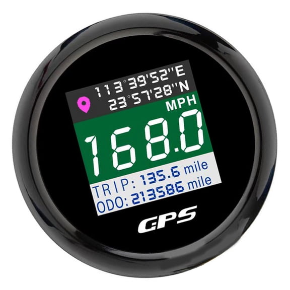 Digital Map Speed Gauges 52mm Display Real Time Navigation Data Trip Odometer Digital Speed Meter for Car Boat Motorcycle