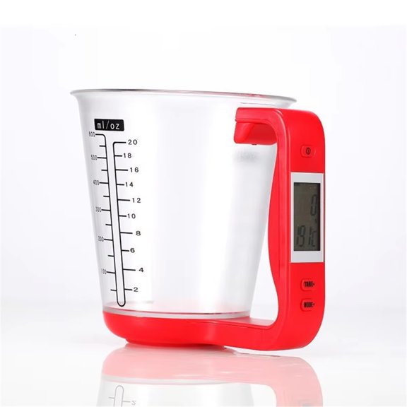 Digital Measuring Cup With Scale 1000g/0.1oz, Multifunction Kitchen Weighing Cup With LED Display, Food Grade PC ABS Baking Tool For Flour Sugar Liquid Ingredients