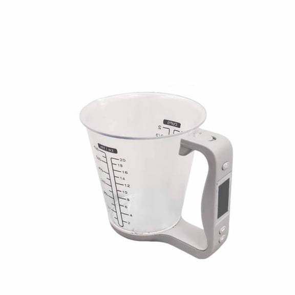 Digital Measuring Cup Scale 600ml 1000g Capacity Multifunctional Electronic Measuring Jug with LCD Display Kitchen Baking Measuring Tool Grey