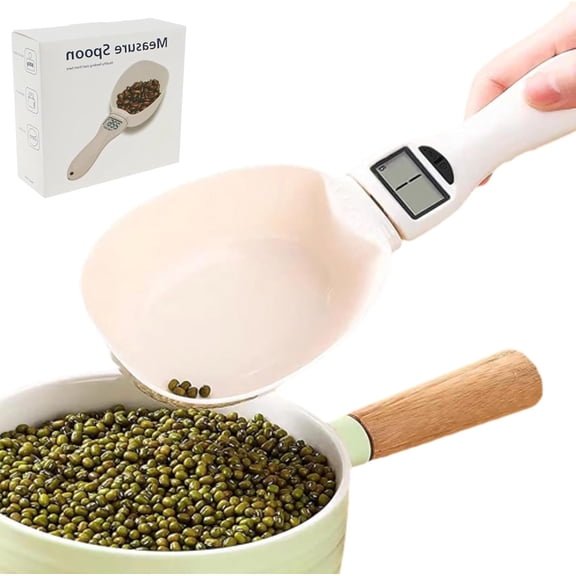 Digital Measuring Spoon, Adjustable Measuring Spoon with LCD Display, High-Precision 800g/0.1g Kitchen Scale with Unit Conversion, Ideal for Cooking and Pet