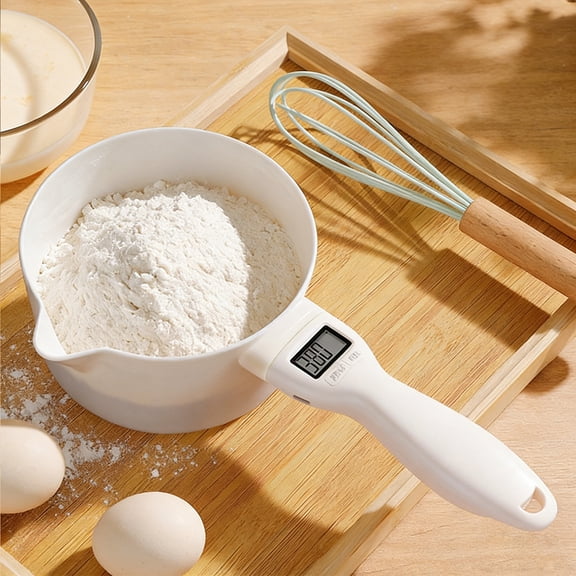 Digital Measuring Spoon for Baking and Pet Food, Kitchen Portion Scale Scoop with 1g Accuracy, Multi Use Weighing Tool for Cat Dog Food and Cooking Ingredients