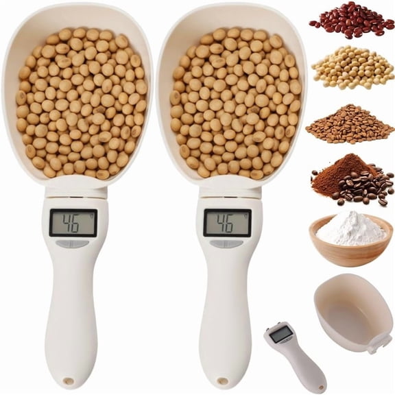 Digital Measuring Spoon with Conversion Feature, Adjustable High-Precision Kitchen Gadget with LCD Display for Cooking & Baking. Portable 1PC Tool Also Perfect for Measuring Pet Dog Cat Food.