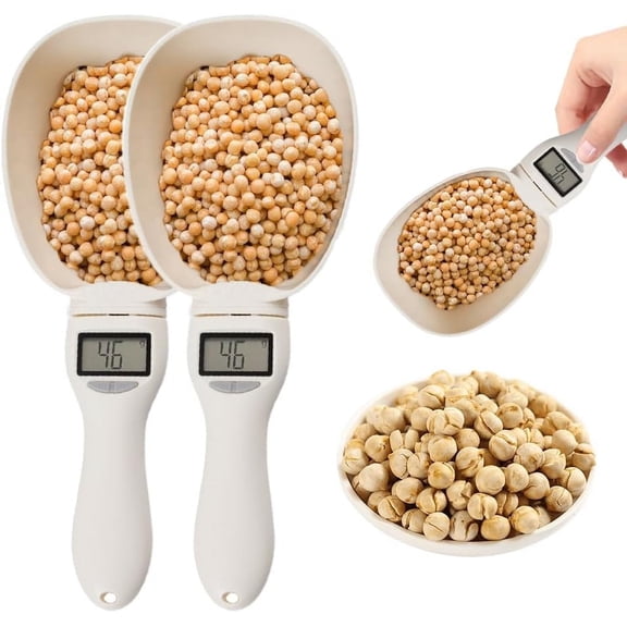 Digital Measuring Spoon, Food Digital Measuring Scoop Scale 800g / 0.1g High Precision with LCD Screen,Household Weighing Scoop for Kitchen and Dog Cat Food