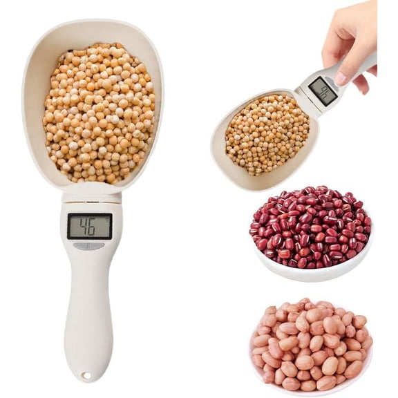 Digital Measuring Spoon, Food Digital Measuring Scoop Scale 800g / 0.1g High Precision with LCD Screen,Household Weighing Scoop for Kitchen and Dog Cat Food