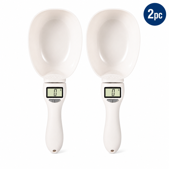 Digital Measuring Spoon Scale 2-Pack, Mini Handheld Food Scoop Scale 5g–800g, Detachable Spoon Head ABS Electronic Kitchen Scale with Multi-Unit Conversion for Cooking, Baking & Ingredient Portioning