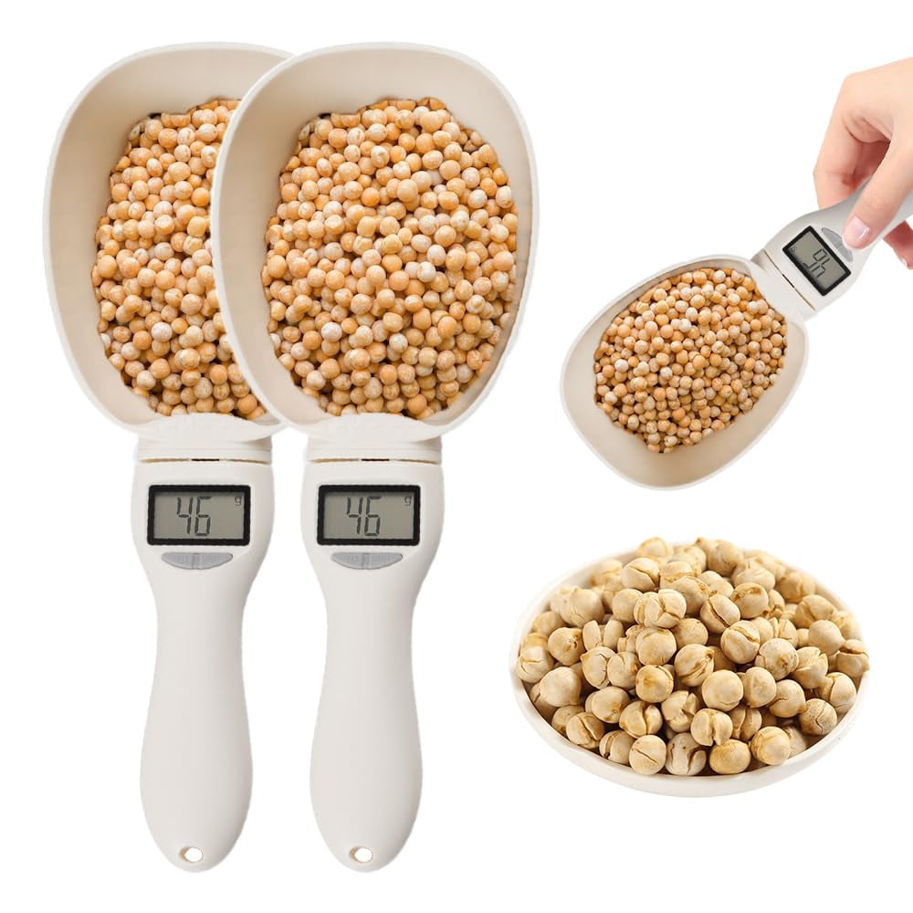 Digital Measuring Spoon Scale, 800g Capacity 0.1g High Precision with LCD Display, Accurate Portion Control for Cooking Baking Coffee Pet Food