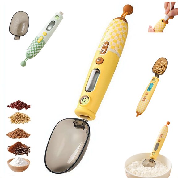 Digital Measuring Spoon Scale,Electronic Kitchen MeasuringSpoon Scale,0.5g/500g High Precision Digital Measuring Spoon with LCD Screen,Detachable Head,g/oz Dual Units,for Cooking,Baking,Pet Food