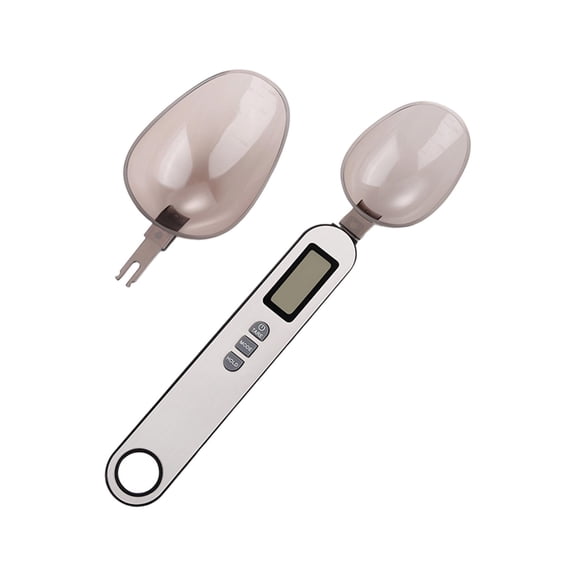 Digital Measuring Spoon Scale,Food Measuring Scoop Scale,Food Weight Scale Grams and Ounces, 9.8'' Detachable High Precision Measuring Spoon,for Coffee, Flour, Sugar, Salt(Grey)