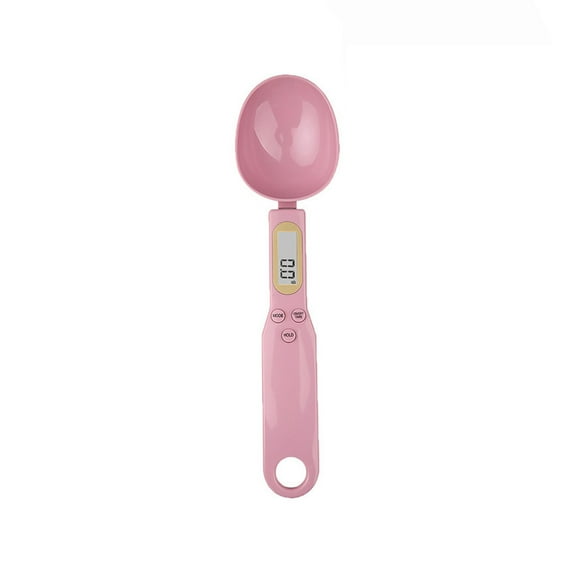 Digital Measuring Spoon Scale with LCD Display, 500g/0.1g Precision Kitchen Food Scale for Baking, Cooking, Diet, Pet Feeding, Portable and Easy to Use, Battery Operated, White