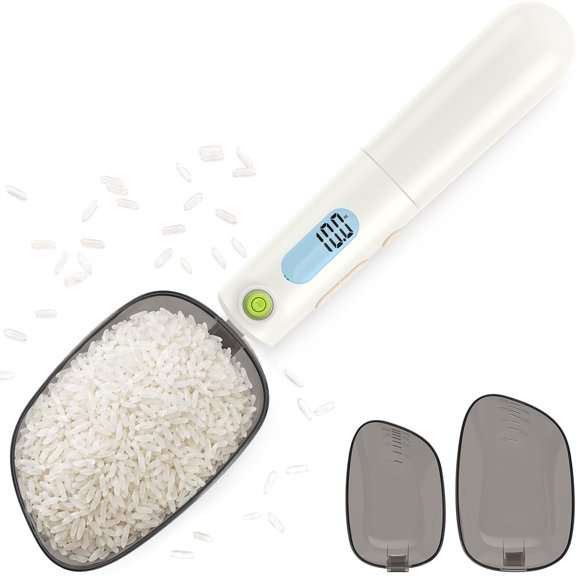 Digital Measuring Spoon Scale Rechargeable - 0.1g High Precision Gram with Level Bubble, g/oz/ml Multi-Unit for Baking Coffee Cooking Pet Food & Weight Control