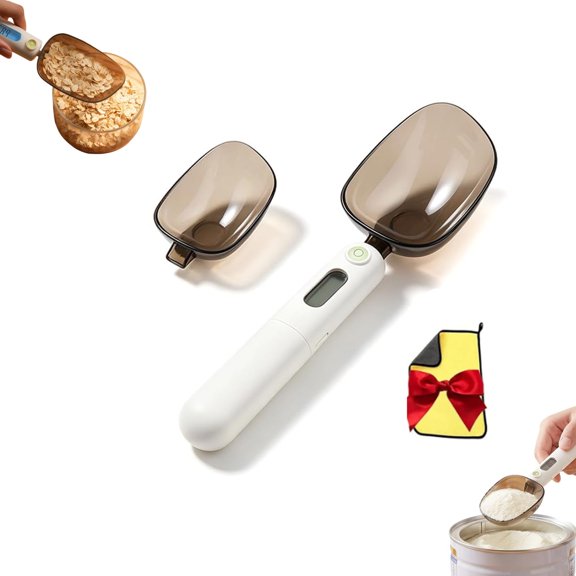 Digital Measuring Spoon Scale Rechargeable – 0.1g High Precision Gram Measuring Spoon with Level Bubble, Multi-Unit g/oz/ml Digital Spoon Scale for Baking, Coffee, Cooking