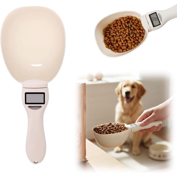 Digital Measuring Spoon Scale with LCD Screen for Kitchen & Pet Food, 800g Capacity