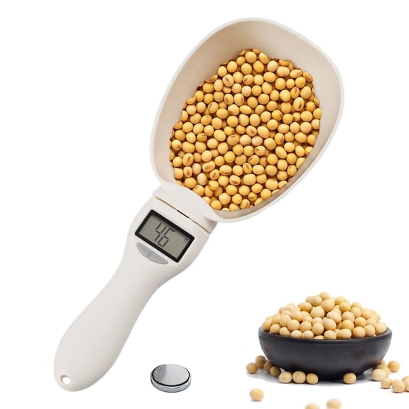 Digital Measuring Spoon Scale with LED Display, Accurate Electronic Food Scoop with Unit Conversion for Baking and Cooking