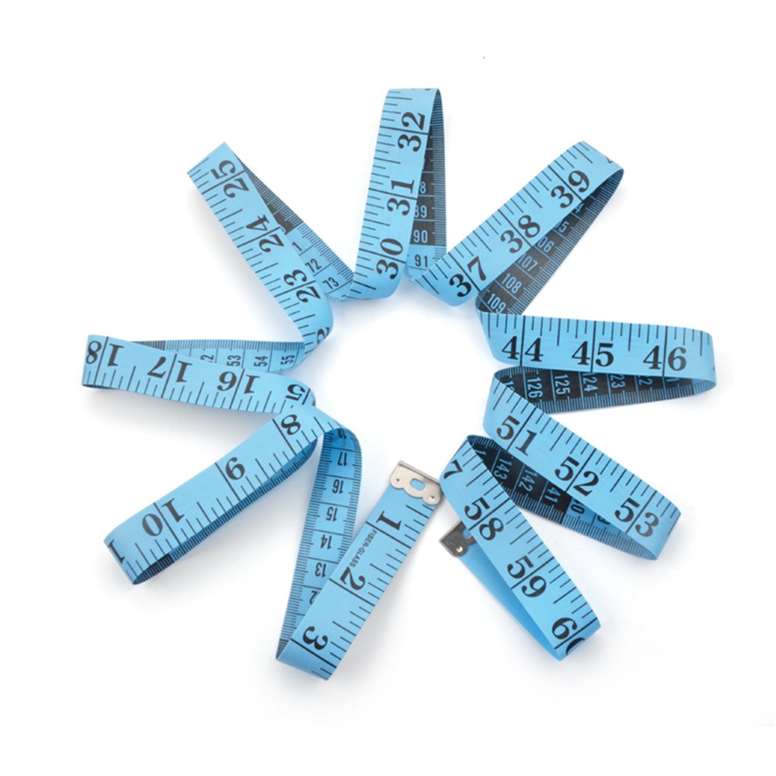 HANSMAYA Tape Measure Body Measuring Tape Soft Flexible Durable Fiberglass  Sewing Measuring Tapes 60 inch / 150 cm Blue