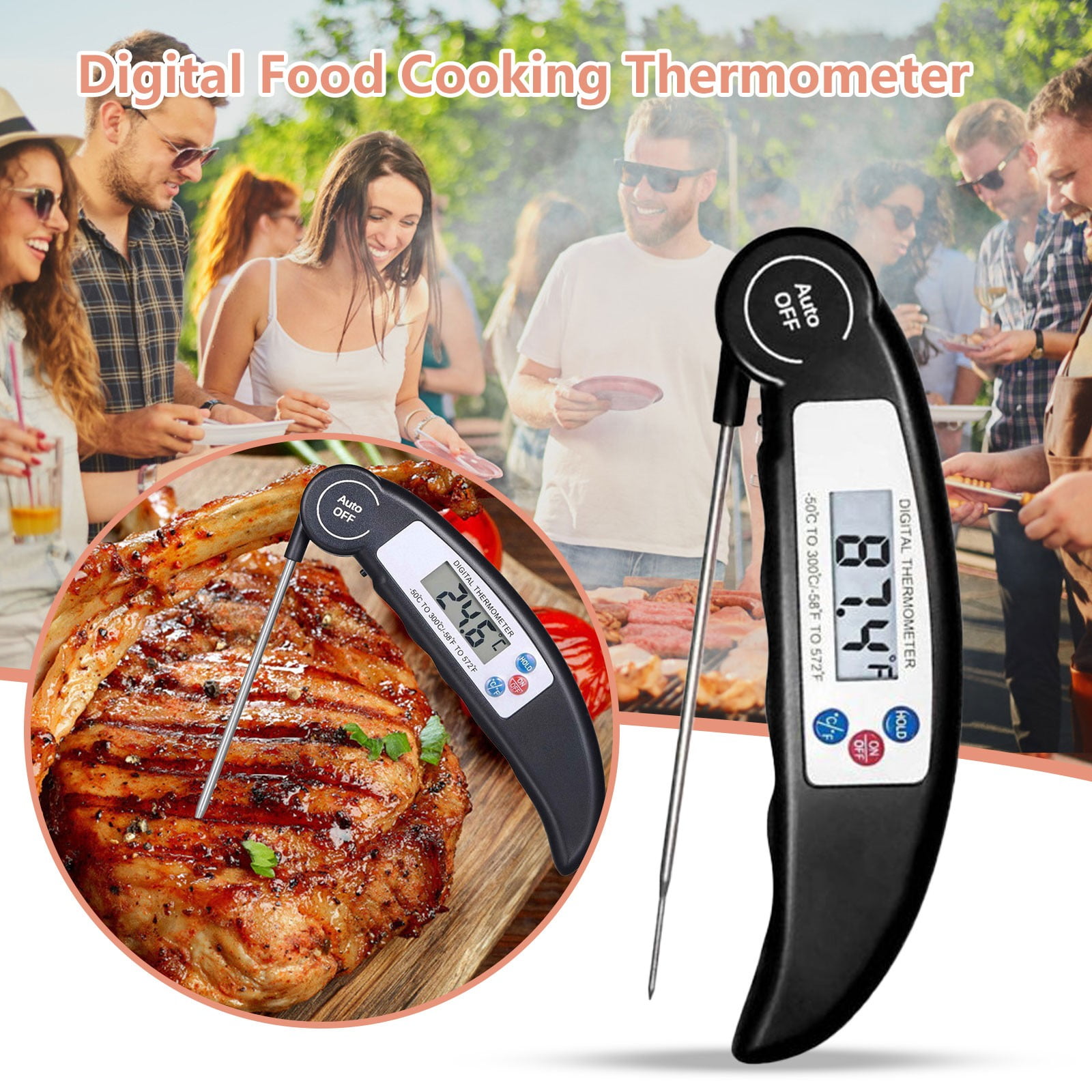 Digital Meat Cooking Device For Meat Deep Frying Baking Chicken Mom