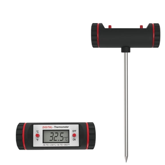 Digital Meat Food Read Clear Display Oil Liquid Temperature Meter Tool with Probe Cover