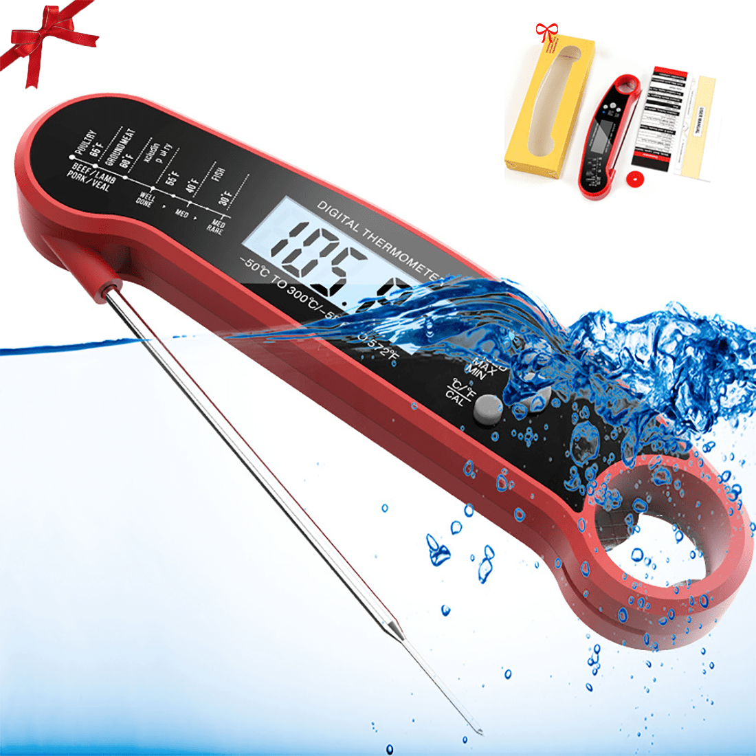 Digital Meat Thermometer ,Food Thermometer for Grill,Best Waterproof