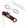 thumbnail image 1 of Digital Meat Thermometer, Instant Read Food Thermometer, 2 in 1 Dual Probe Cooking Thermometer for Home and Kitchen Red,6.3x1.4x1 inch, 1 of 6