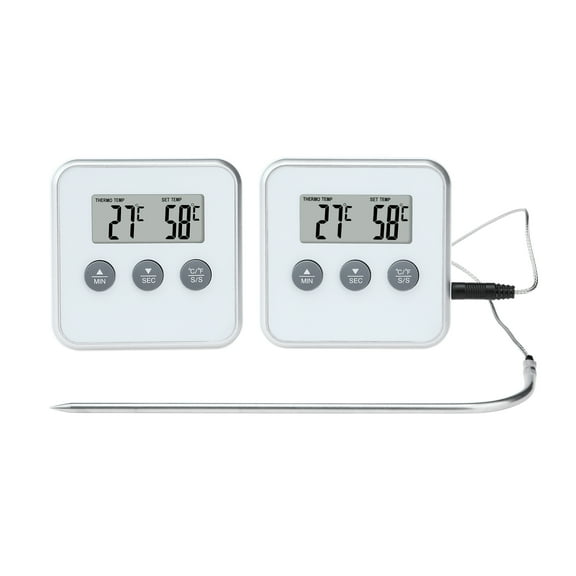 Digital Meat Thermometer, Instant Read Food Thermometer, Cooking Thermometer for Home and Kitchen, Smoker White