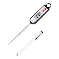 Digital Meat Thermometer, Instant Read Food Thermometer, Cooking Thermometer with Extra Long Probe for Kitchen Black