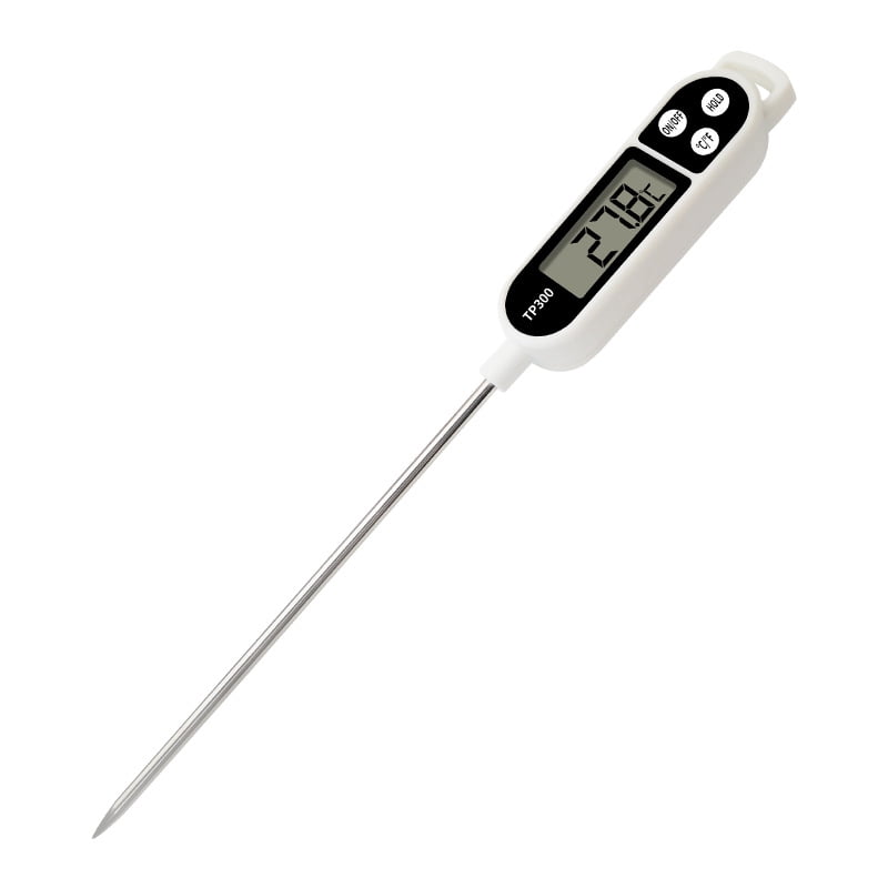 Digital Meat Thermometer with Instant Read LED Display, Food-Grade Stainless Steel Probe for Kitchen Cooking, Waterproof Candy and Liquid Thermometer for Milk,Oil, and Water,Wide Range -58°F to 572°F