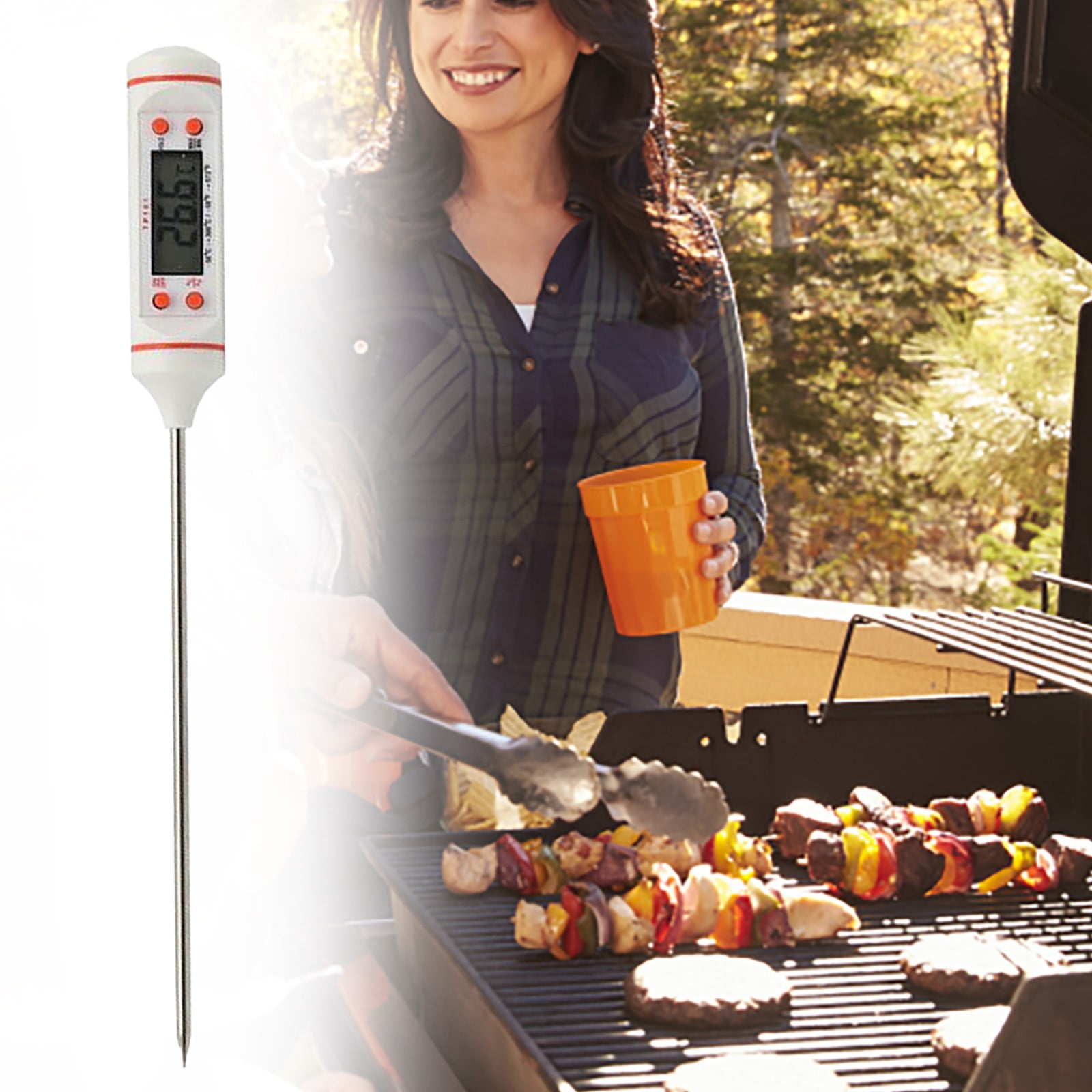 Digital Meat Thermometer With Long Probe Instant Read Food Cooking