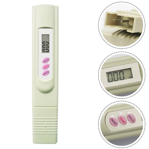 Digital Meter 0-9990 PPM Water Quality Tester With LCD Display And Temperature Function For Drinking Water, Hydroponics, Aquariums, Pools, And Food Safety Monitoring