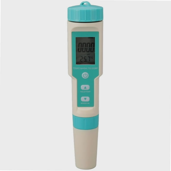 Digital Meter and Water Test Kit, Professional Water Quality Meter,ORP PH TDS TEMP EC Salinity SG,7 in 1 Digital Water Testing Pen with Powder