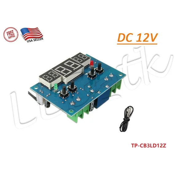 Digital Microcomputer Thermostat Controller Switch Temperature Sensor 12V 3 Led