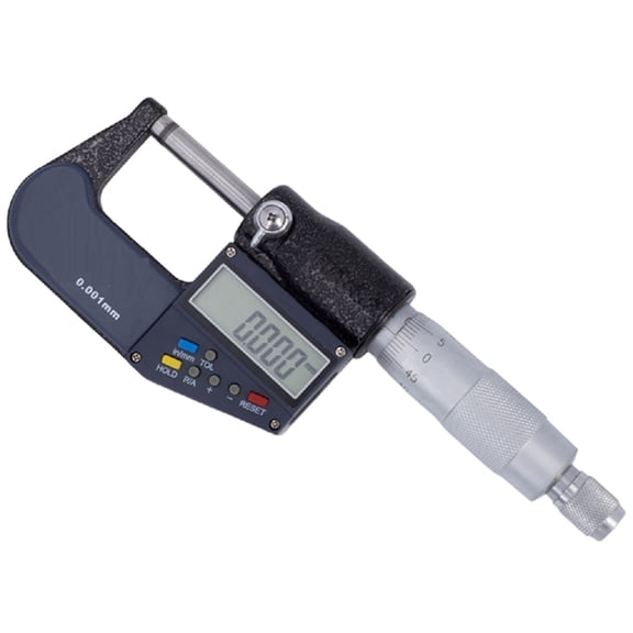 Digital Micrometer 0.001mm Electronic Outside Micrometers Chrome Plated Caliper Gauge Measure Tools Data Output 50-75mm