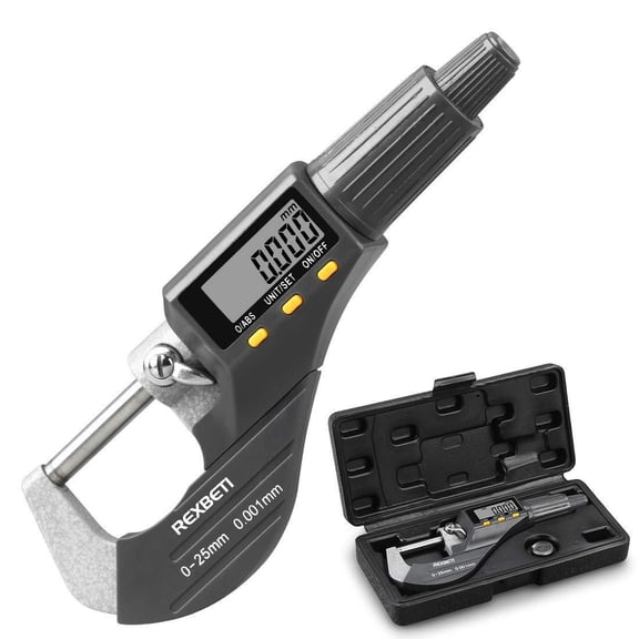 Digital Micrometer 0-1" 0-25mm 0.00005" 0.001mm Resolution Gauge Inch
