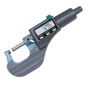 Digital Micrometer, Outside Micrometer Precision Measuring Tool, 0-1"/0-25 mm, Inch/Metric 0.00005"/0.001 mm, Machinist Thickness Gauge Tool, Large LCD Display