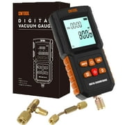 Digital Micron Vacuum Gauge 0-750k Microns HVAC Pressure Gauge 1/4" SAE Male Fit
