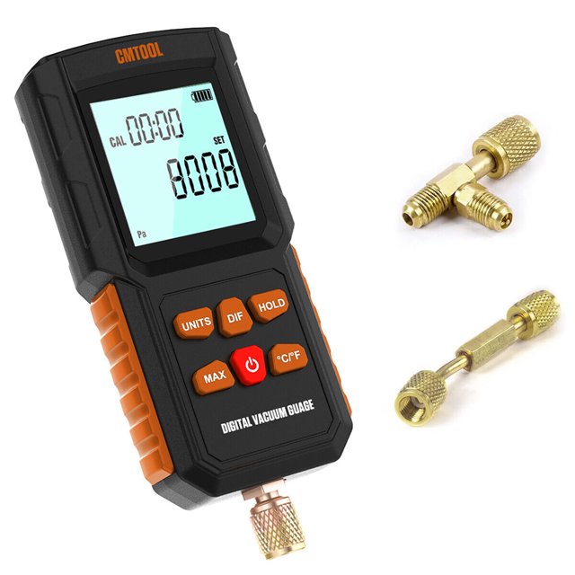 Automotive Digital Micron Vacuum Gauge, Tester, HVAC, 0750k Microns