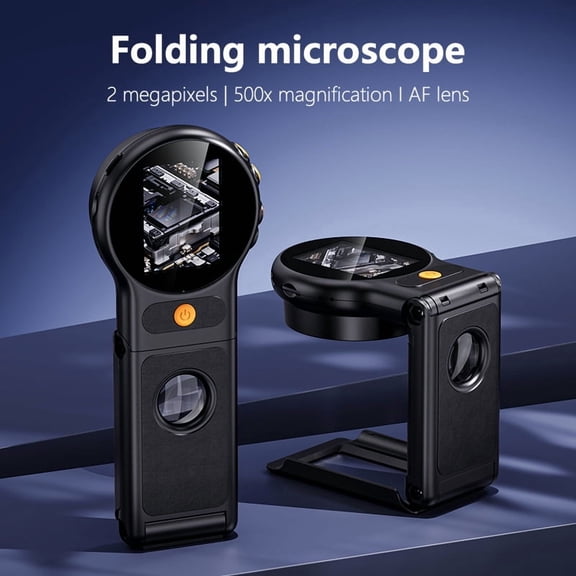Digital Microscope 500X-1000X Magnification for Electronics Repair, Soldering, PC Inspection, Auto-Focus, Handheld USB Camera