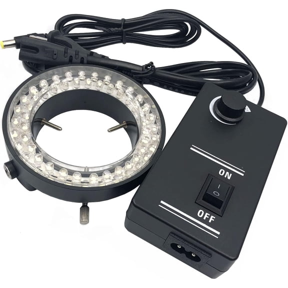 Digital Microscope Accessories 60 LED Adjustable Ring Light Illuminator Lamp for Stereo Zoom Microscope