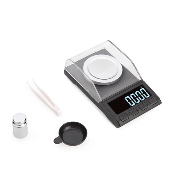 Digital Milligram Scale 100g/0.001g rechargeability, High Precision Portable Jewelry Scale, Powder Scale, Micro Scale for Powder Medicine, Gold, Gem, Reloading, Calibration Weight