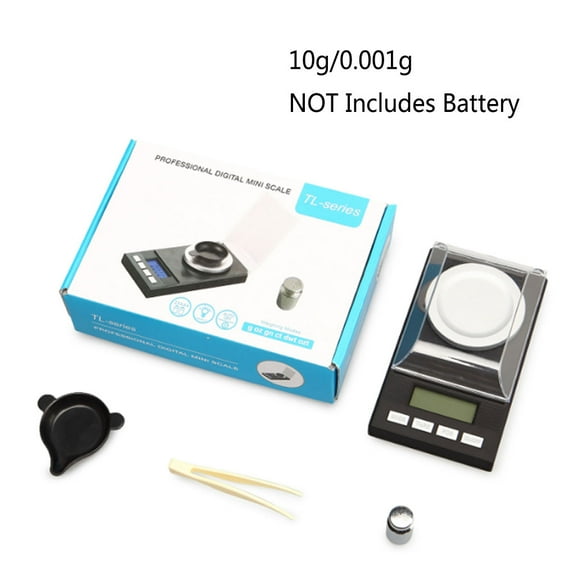 Digital Milligram Scale 10g/ 0.001g Portable Jewelry Scale LCD Backlit Tare Micro Scale for Powder Medicine Gold Gem