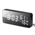 thumbnail image 1 of Digital Mirror Alarm Clock 115 RGB 3 Time Displays Luminance Adjustment Daily Alarm Voice Control Weekend Alarm Snooze Function Thermometer Clock USB/Battery Power Supply LED Colorful Clock, 1 of 9