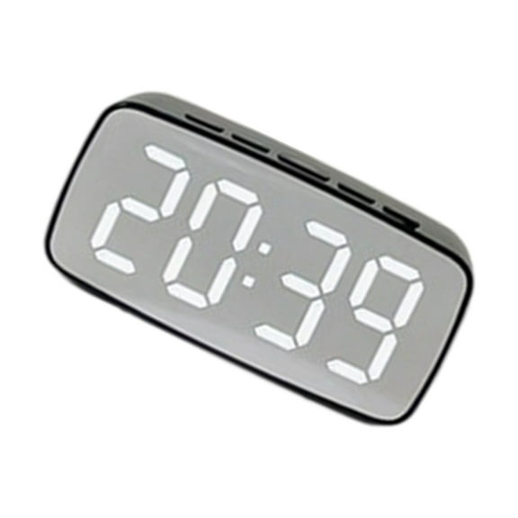 Digital Mirrored Clock With Temperature Time Date Large Screen LED Display Alarm Snoozes Function Desk Decoration