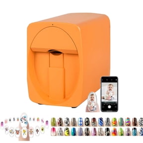Digital Mobile Nail Art Printe,3D Automatic Nail Printer Machine, Mini Portable Nail Painting Machine Control Through Free Mobile App, Support WiFi/DIY/Usb, For Home Usage Nail Salon Nail Lovers