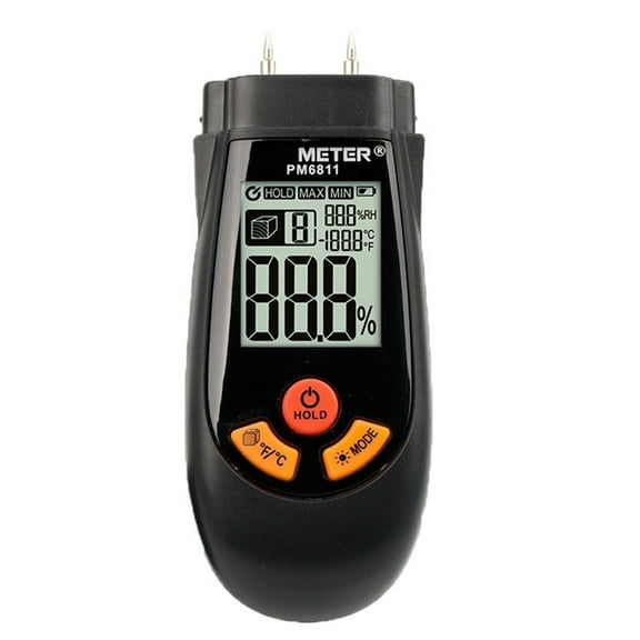 Digital Moisture Meter for Wood Paper Plywood Plaster Walls Floors Accurate Moisture Content Measurement with LED