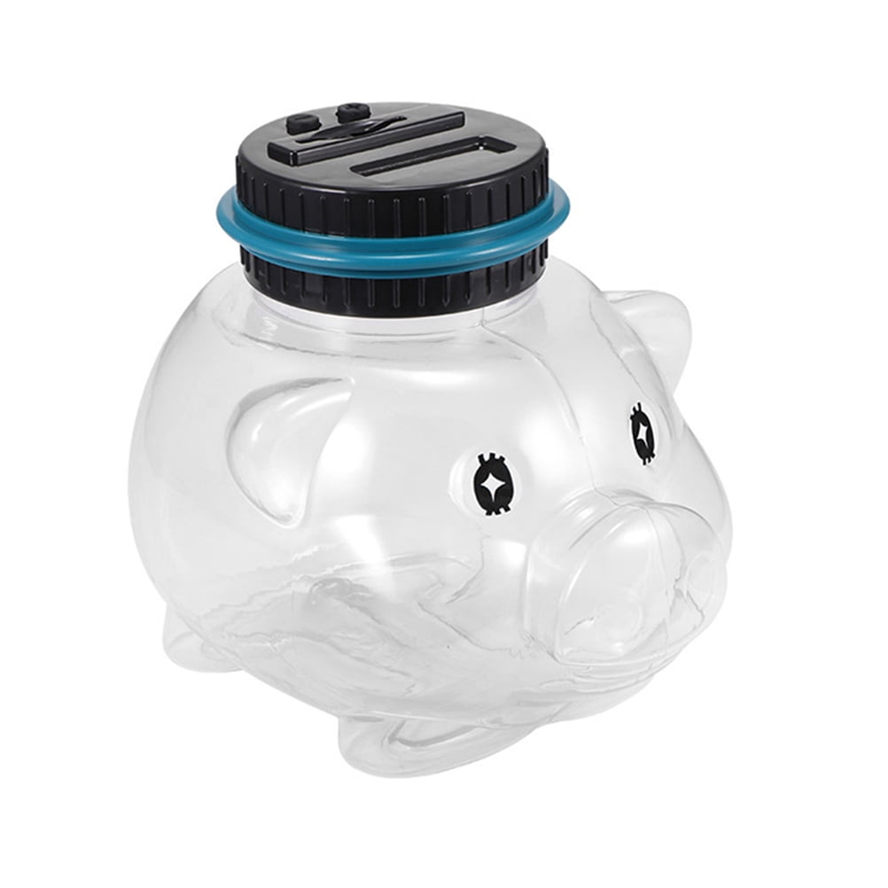Digital Money Box Transparent Digital Counting Money Box Cartoon Pig Shape Piggy Bank