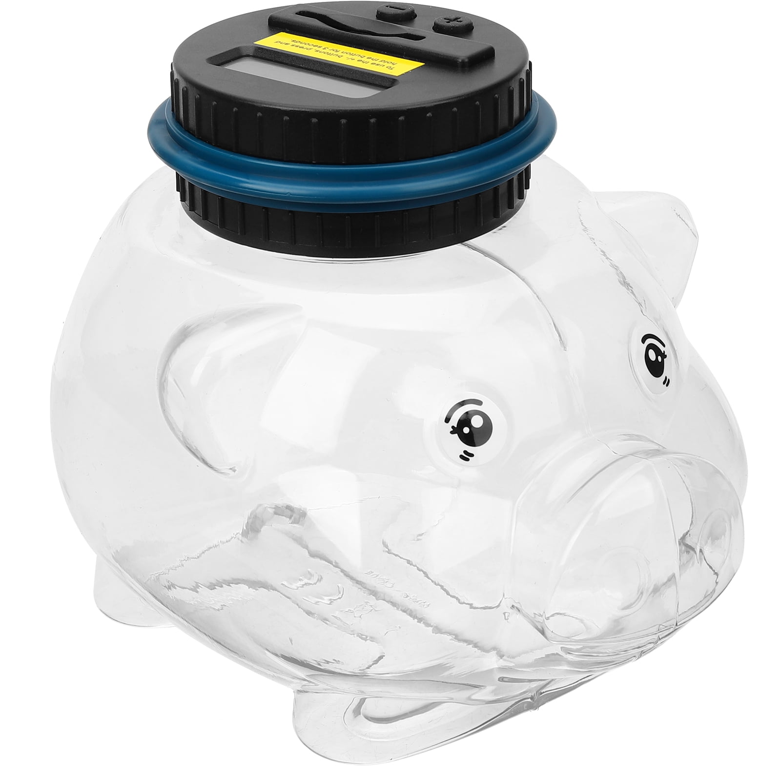 Digital Money Box Transparent Digital Counting Money Box Cartoon Pig Shape Piggy Bank