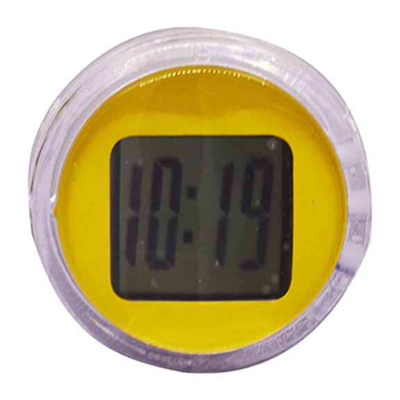 Digital Motorcycle Electronic Clock for Car Interior Accessories – Circular Handlebar Clock with Installation and Included Instructions for All Vehicles