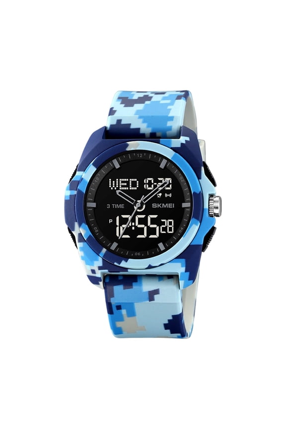 Digital Multifunctional Mens Outdoor Sports Watch with Alarm Stopwatch Countdown Timer Backlight Calendar 50M Water Resistant Military Style Wristwatch for Hiking Camping Running Fishing