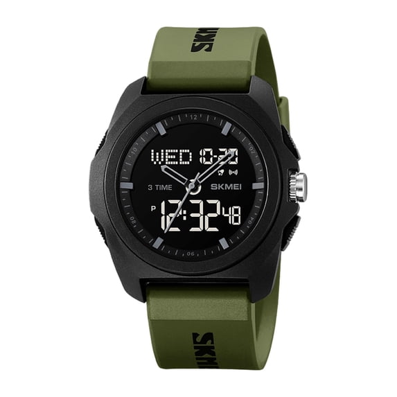 Digital Multifunctional Mens Outdoor Sports Watch Waterproof Watch with Alarm Stopwatch Countdown Timer Backlight Military Style Wristwatch for Hiking Camping Running Climbing Fishing