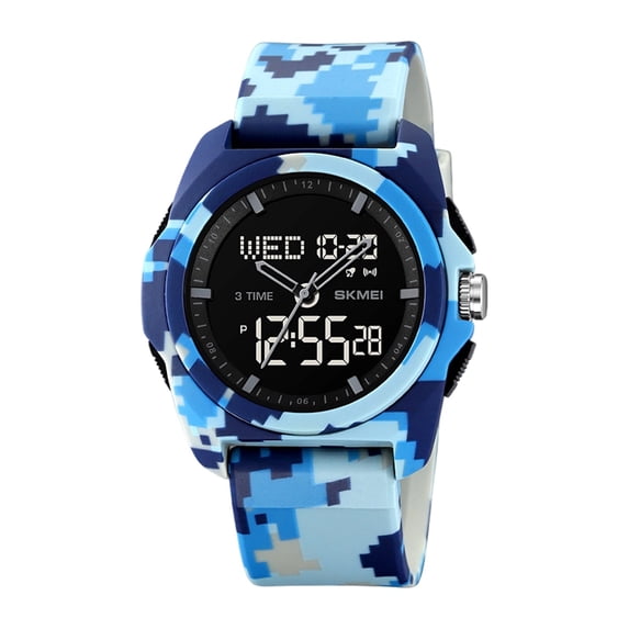 Digital Multifunctional Mens Outdoor Sports Watch Waterproof Watch with Alarm Stopwatch Countdown Timer Backlight Military Style Wristwatch for Hiking Camping Running Climbing Fishing